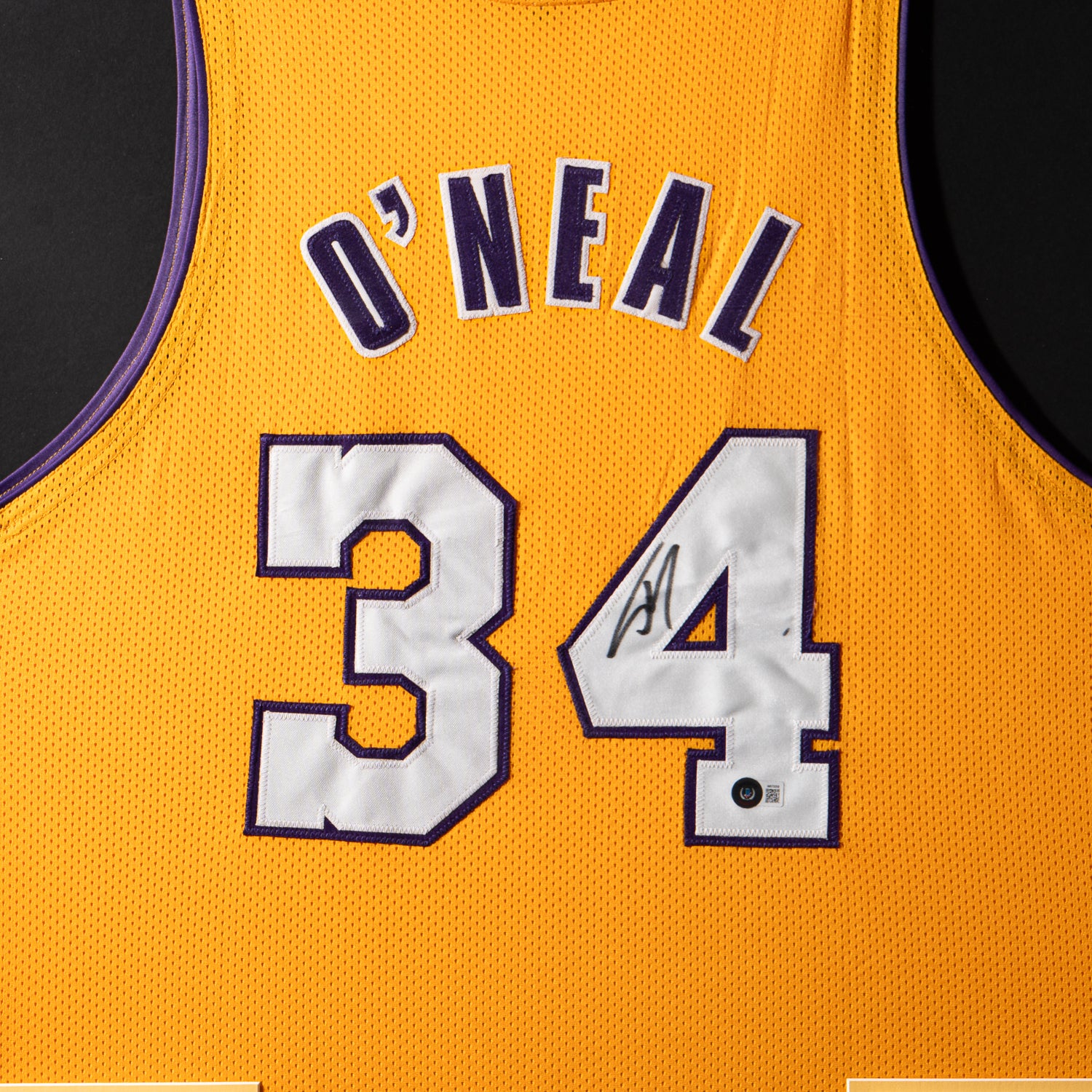 Custom Jersey Enmarcado firmado por Shaquille O'Neal - Los Angeles Lakers
